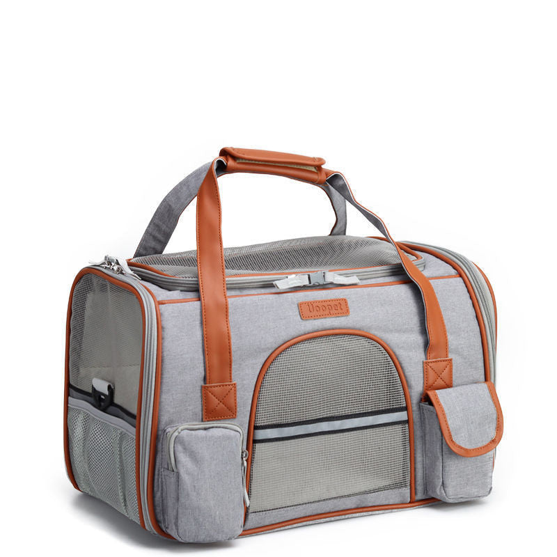 KFX-1023037 Portable Foldable Dog and Cat Backpack with Large Capacity and Optional Blanket or Mat