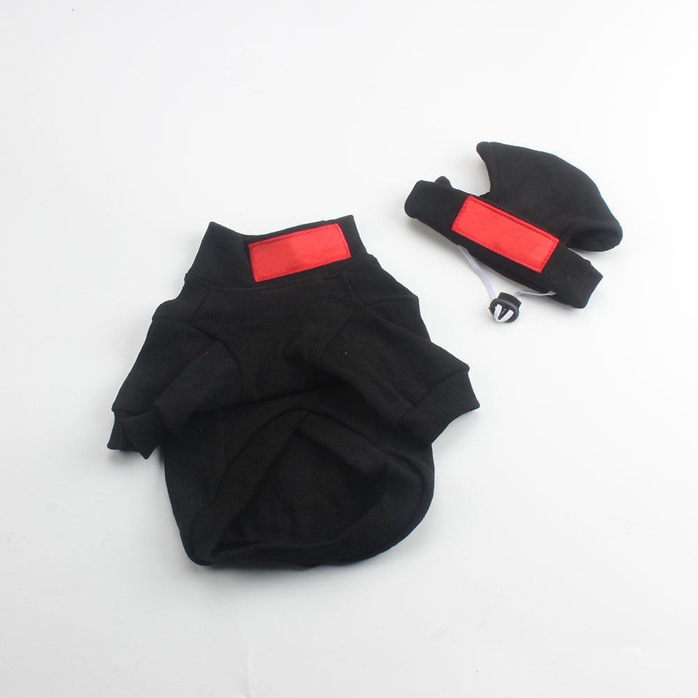 KFX-1024957 Casual Cotton Pet Shirt for Small and Medium Dogs in Black, White, Orange, Light Blue - Autumn/Winter Wear