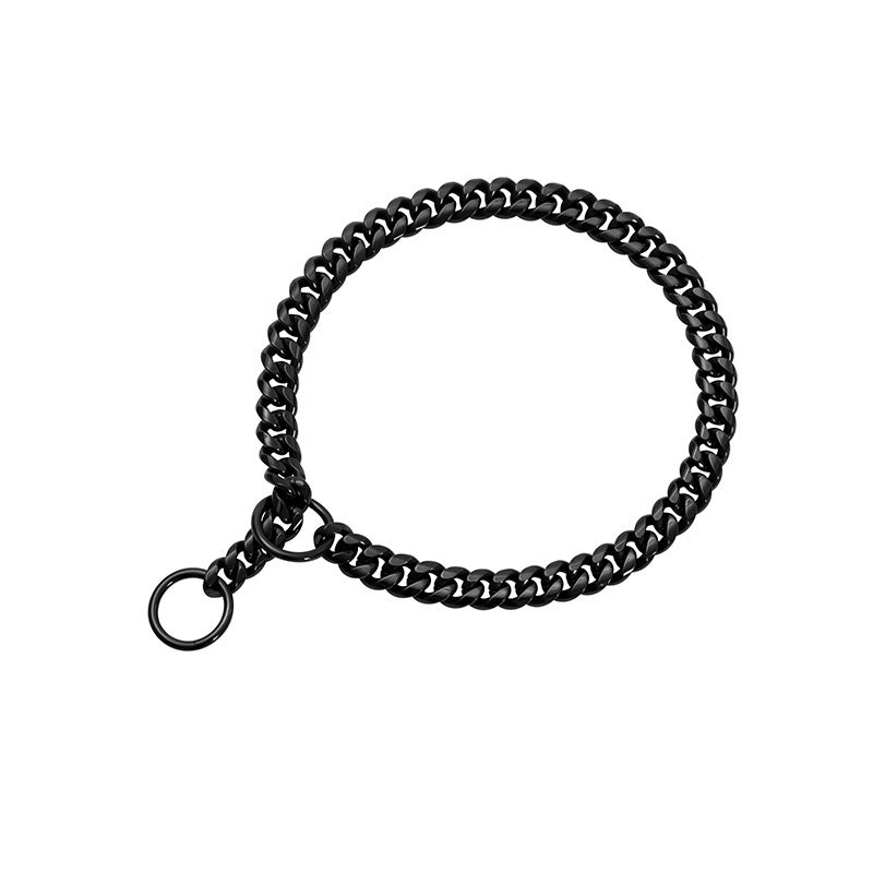 KFX-1028541 Stainless Steel Double Ring Dog Chain for All Seasons - Titanium Steel, Various Sizes Available