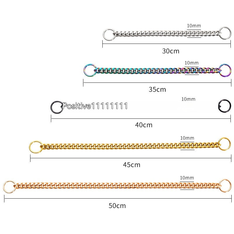 KFX-1028541 Stainless Steel Double Ring Dog Chain for All Seasons - Titanium Steel, Various Sizes Available
