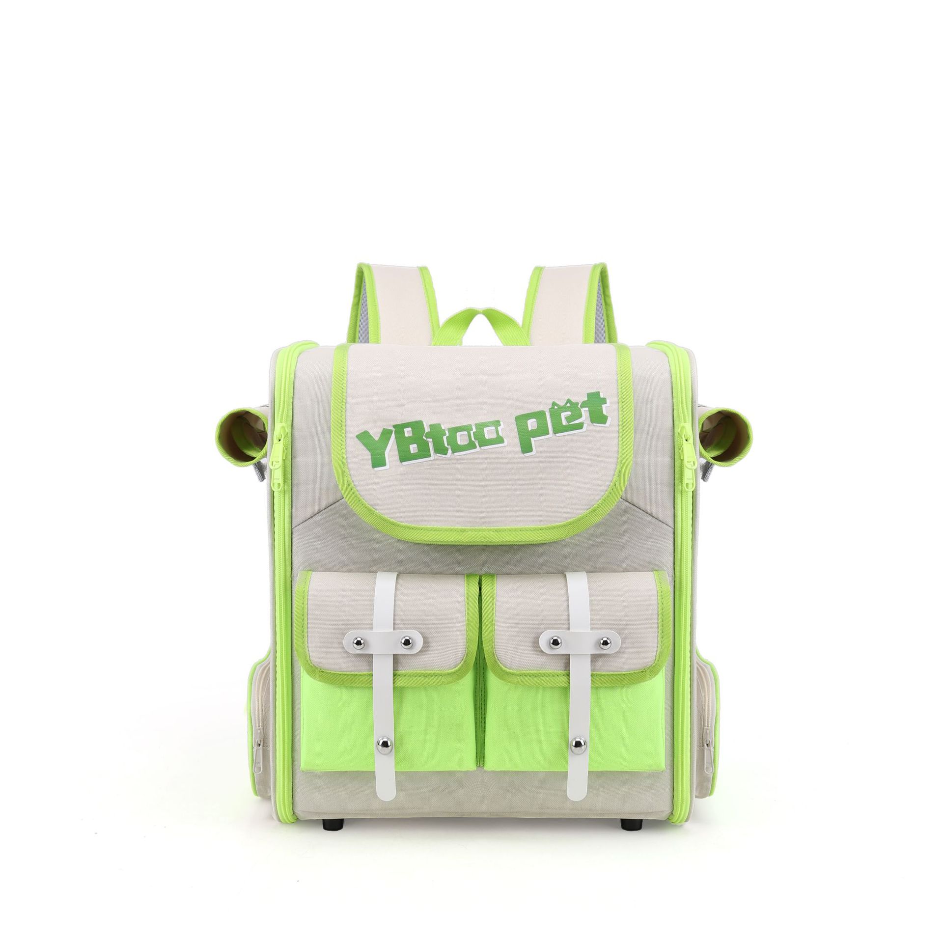 KFX-1028797 Portable Striped Pet Backpack - Breathable Oxford Design for Pets Up to 7.5 kg