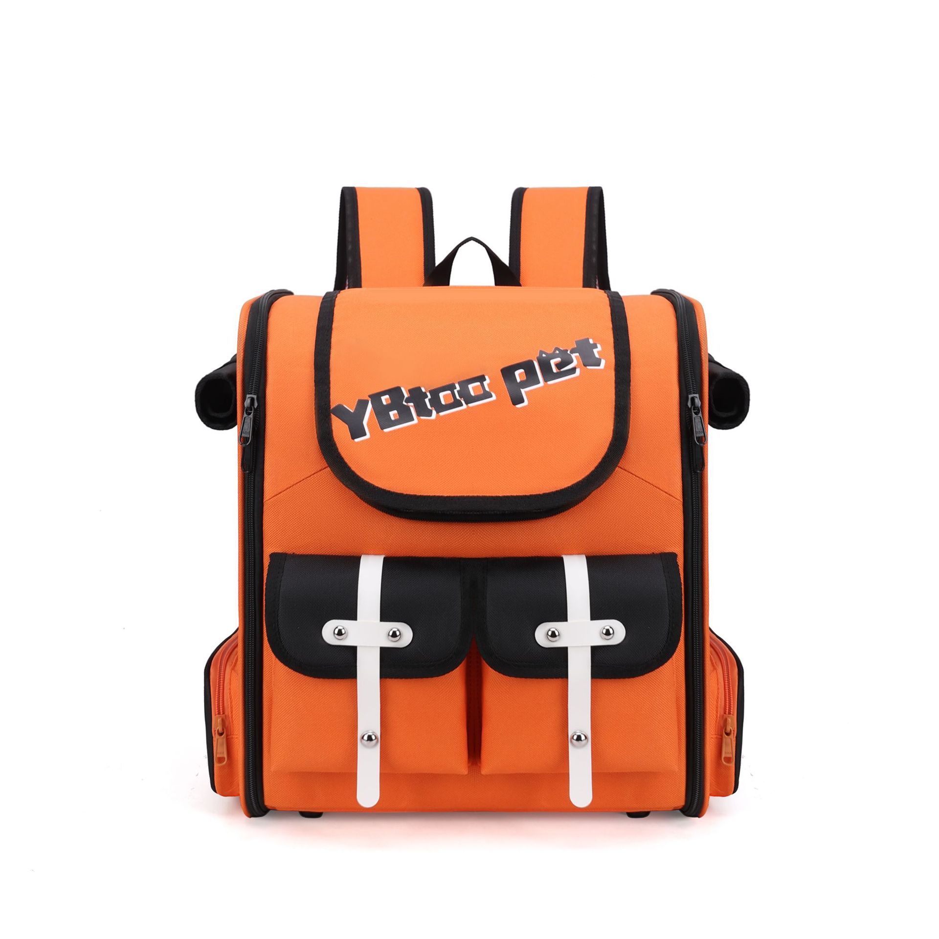 KFX-1028797 Portable Striped Pet Backpack - Breathable Oxford Design for Pets Up to 7.5 kg