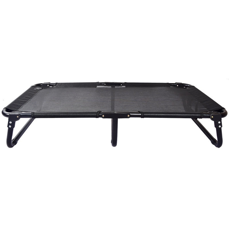 KFX-1030973 Portable Dog Iron Frame Mesh Camp Bed with Mattress - Available in Four Sizes