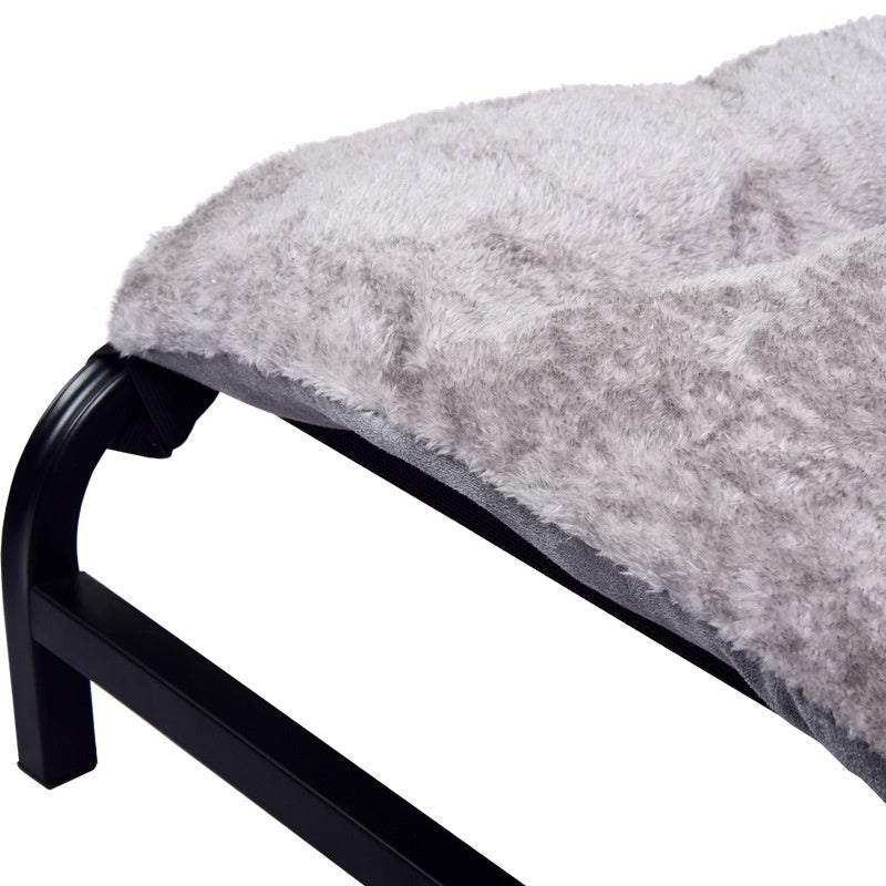 KFX-1030973 Portable Dog Iron Frame Mesh Camp Bed with Mattress - Available in Four Sizes