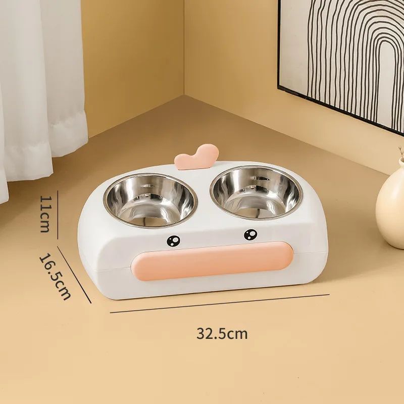 KFX-1032509 Cat Food and Water Bowl with Leak-Proof Design and Integrated Neck Protection – Available in Colorful Options
