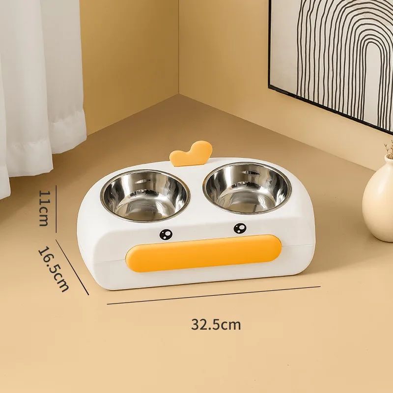KFX-1032509 Cat Food and Water Bowl with Leak-Proof Design and Integrated Neck Protection – Available in Colorful Options
