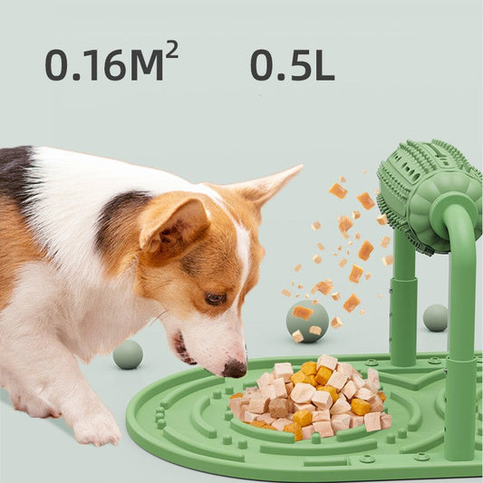 KFX-1033149 Pet Food Leakage Puzzle Toy for Cats and Dogs - Slow Feeding Silicone Mat, 55x32cm