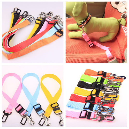 KFX-1034941 Adjustable Dog Seat Belt for Car Safety, Durable Nylon Harness Restraint for Pets 5-20kg