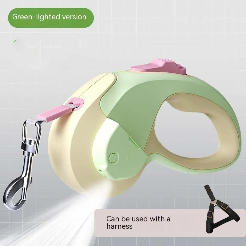KFX-1037885 Retractable Pet Leash with Light - 3M & 5M ABS Nylon Rope for Outings