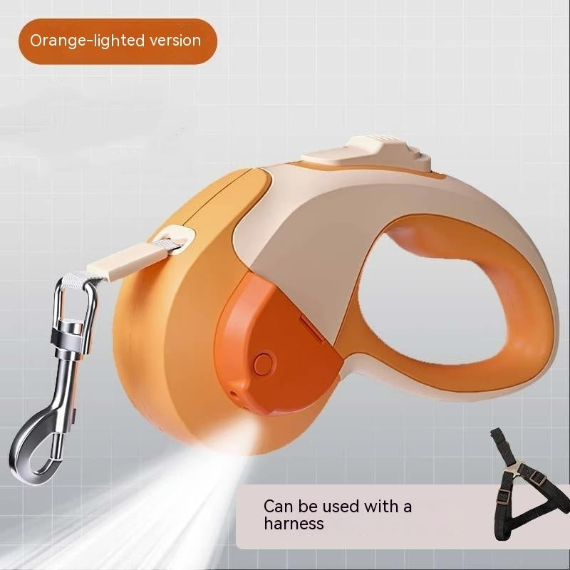 KFX-1037885 Retractable Pet Leash with Light - 3M & 5M ABS Nylon Rope for Outings