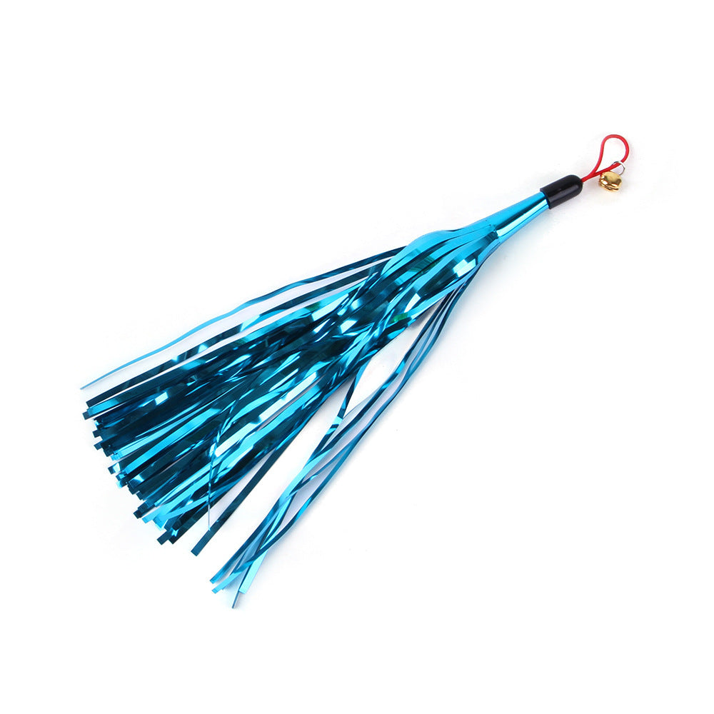 KFX-1038909 Colorful Feather Replacement Head for Cat Toy Fishing Rod - 12 Piece Set