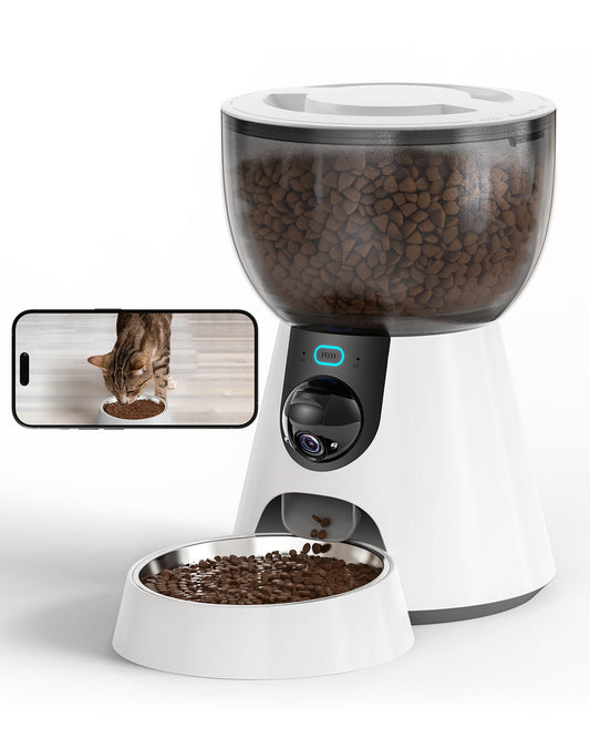 KFX-1039549 Automatic Cat Feeder with HD Camera, Night Vision, 5G WiFi, 2-Way Audio & Smart Alerts - 4L Capacity