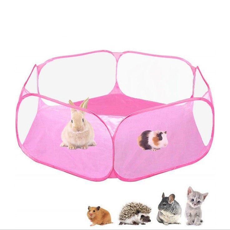 KFX-1039677 Folding Portable Playpen for Small Animals - Breathable Mesh Pet Tent for Indoor & Outdoor Use