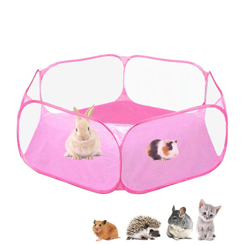 KFX-1039677 Folding Portable Playpen for Small Animals - Breathable Mesh Pet Tent for Indoor & Outdoor Use