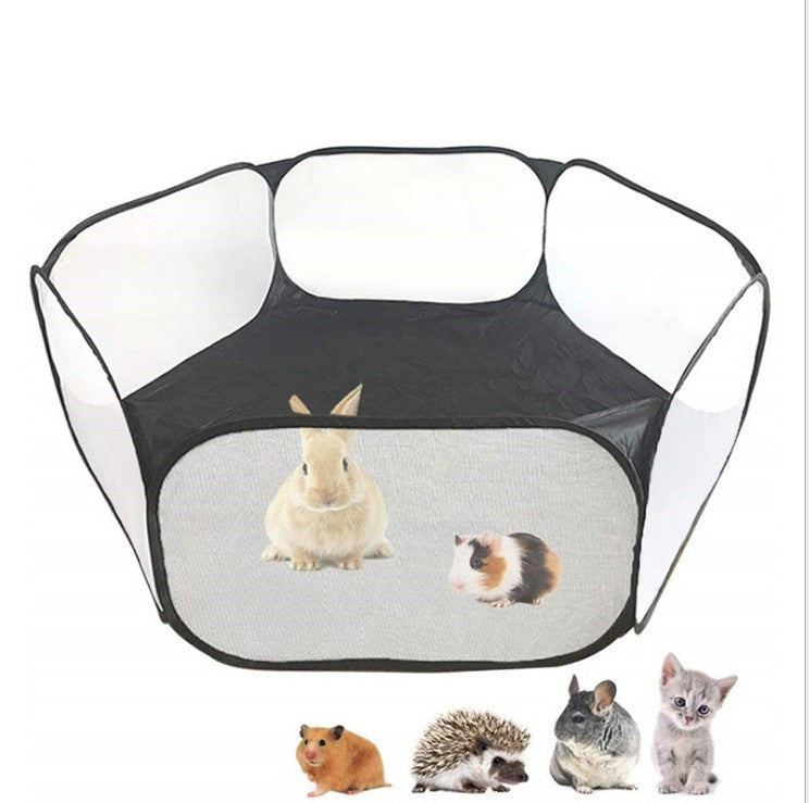 KFX-1039677 Folding Portable Playpen for Small Animals - Breathable Mesh Pet Tent for Indoor & Outdoor Use