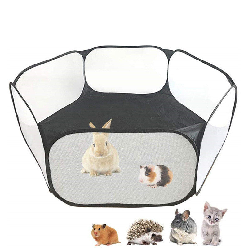 KFX-1039677 Folding Portable Playpen for Small Animals - Breathable Mesh Pet Tent for Indoor & Outdoor Use