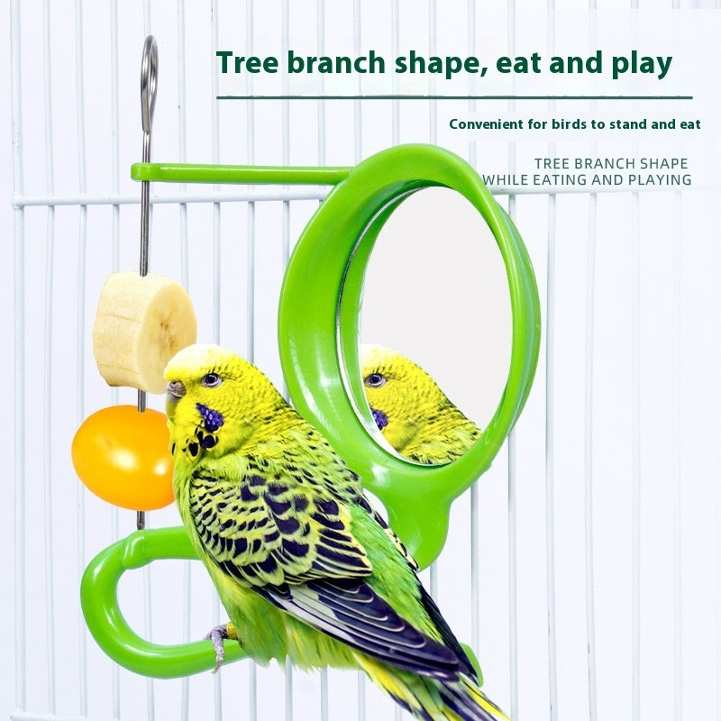 KFX-1041853 Colorful Plastic Bird Feeder - Green Squid Skeleton, Blue Vegetable Basket, Yellow Egg Rack Options