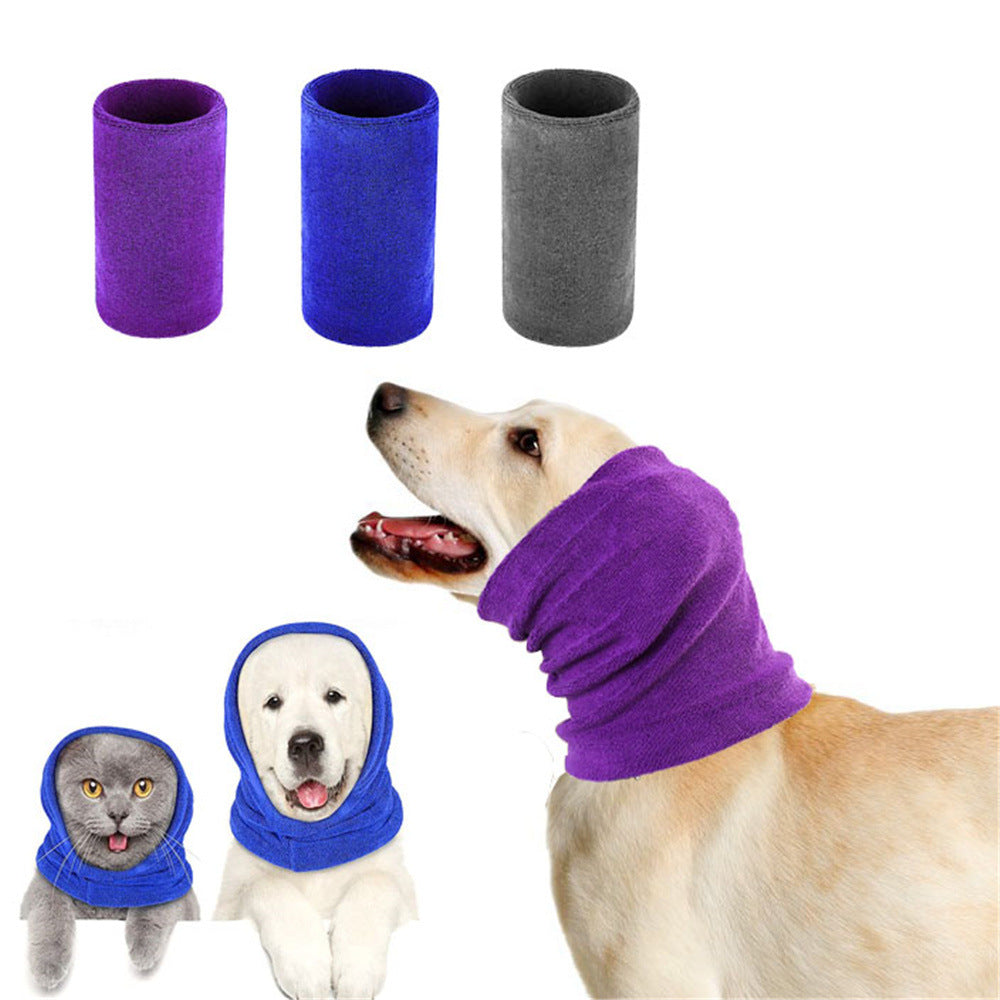 KFX-1042877 Thickened Warm Earmuffs for Pets - Available in Blue, Purple, and Gray