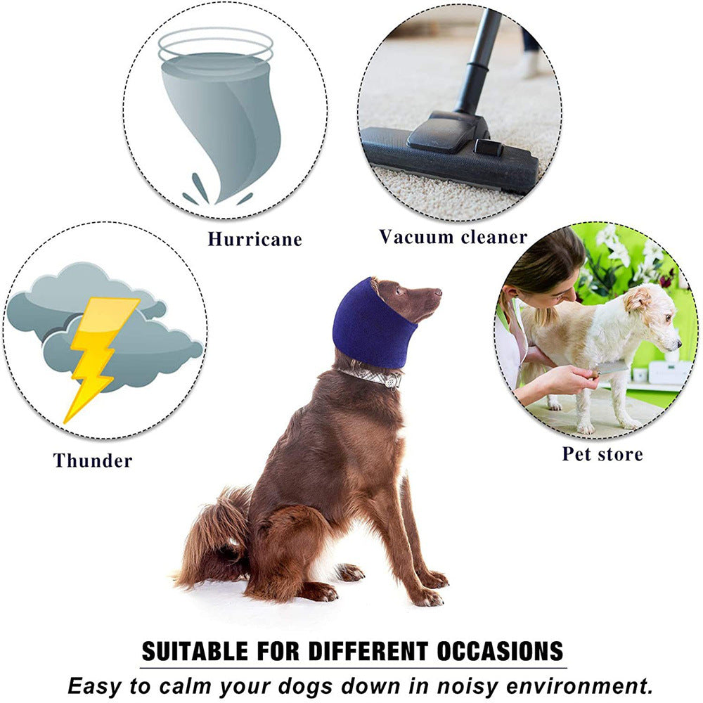 KFX-1042877 Thickened Warm Earmuffs for Pets - Available in Blue, Purple, and Gray