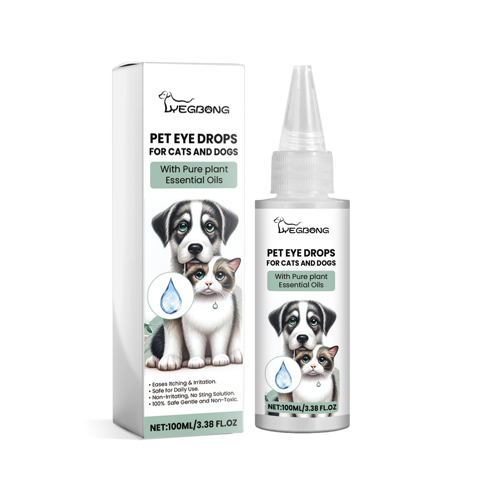 KFX-1043901 Pet Eye Care Drops for Dogs and Cats - 100ml
