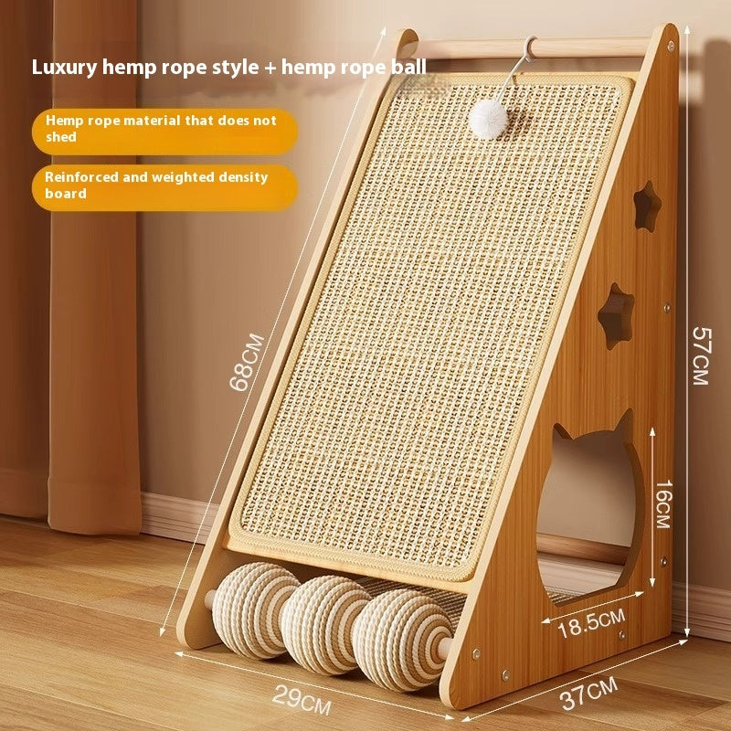 KFX-1044029 Vertical Wear-Resistant Cat Scratch Board with Sisal Hemp Rope