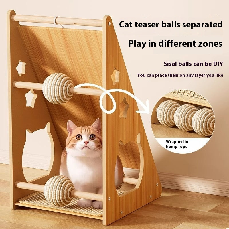 KFX-1044029 Vertical Wear-Resistant Cat Scratch Board with Sisal Hemp Rope