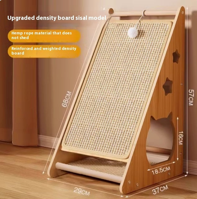 KFX-1044029 Vertical Wear-Resistant Cat Scratch Board with Sisal Hemp Rope