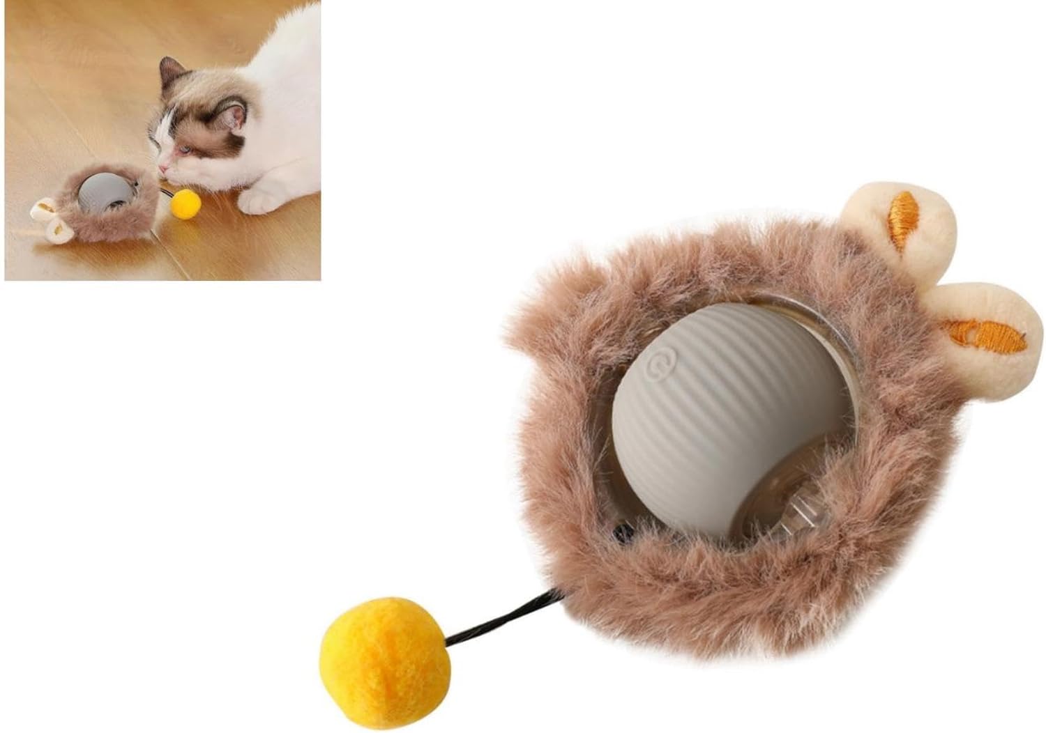 KFX-1045309 Automatic Interactive Rolling Ball Toy for Cats and Dogs, Durable Self-Moving Pet Playball