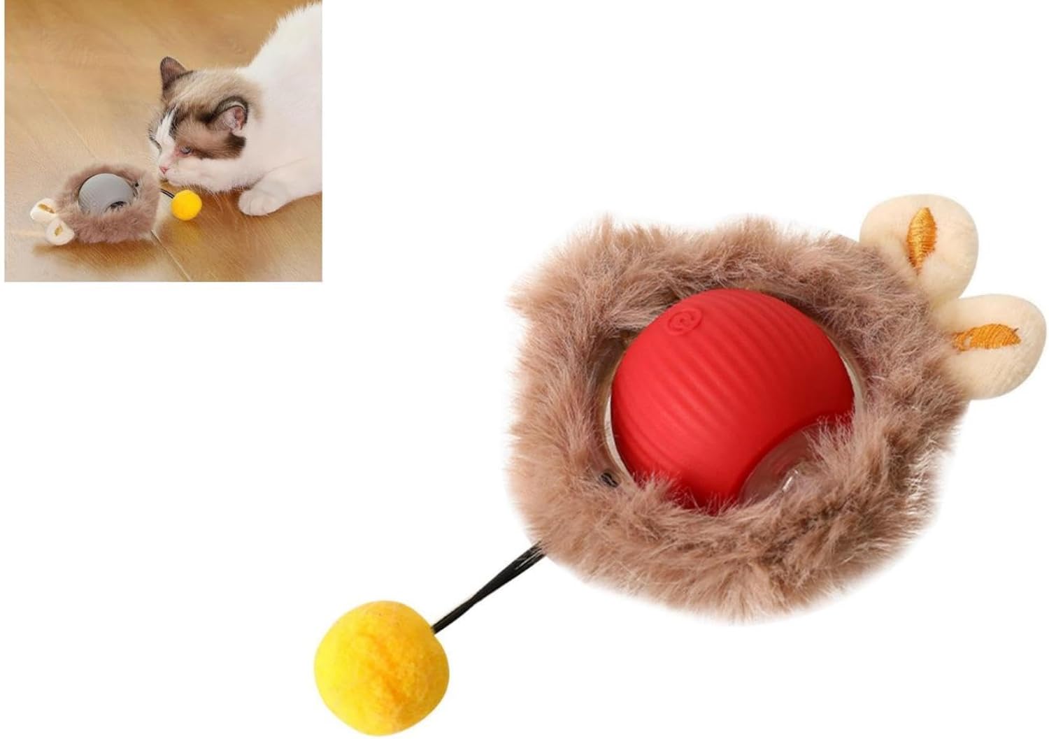 KFX-1045309 Automatic Interactive Rolling Ball Toy for Cats and Dogs, Durable Self-Moving Pet Playball