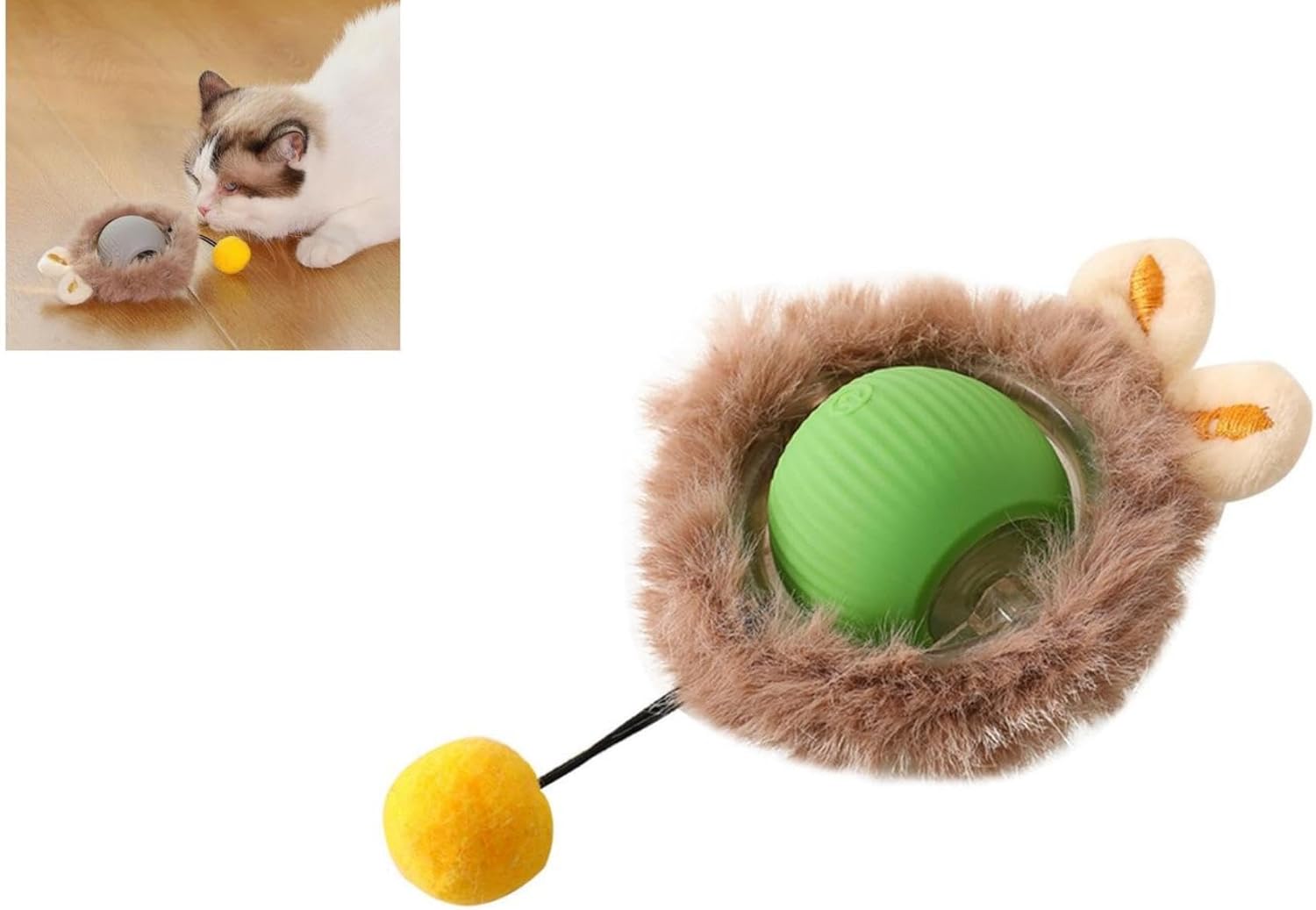 KFX-1045309 Automatic Interactive Rolling Ball Toy for Cats and Dogs, Durable Self-Moving Pet Playball