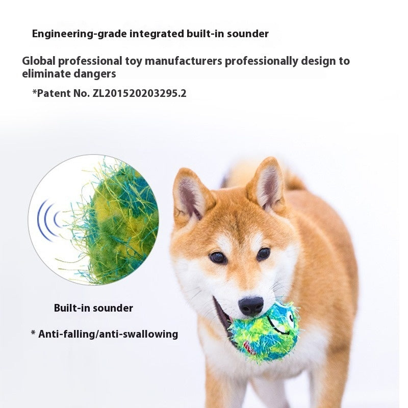 KFX-1045437 Durable Rubber Dog Toy Ball in Orange Yellow and Yellow Green