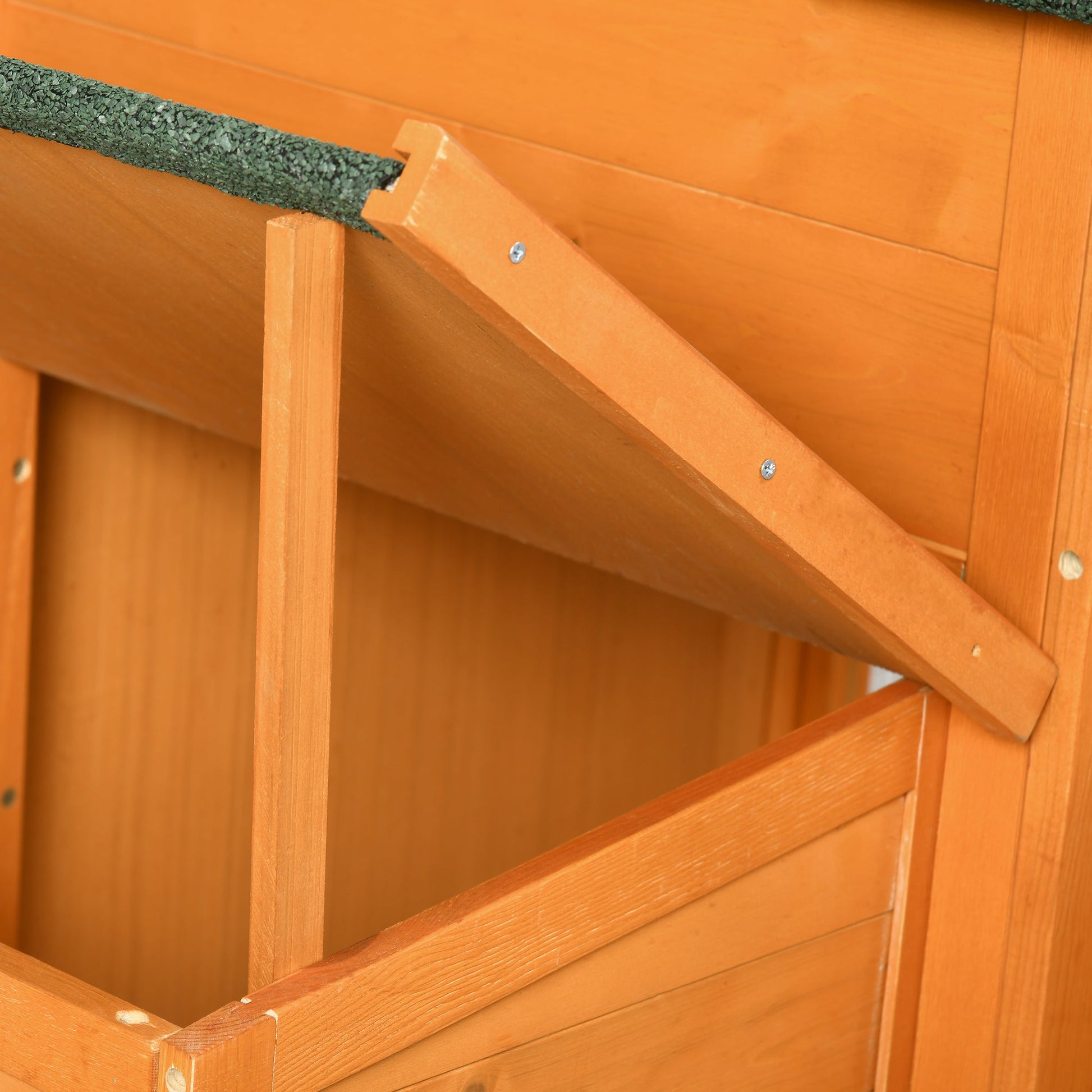 KFX-1047485 Extra Large Orange Chicken Coop with Removable Tray and Nesting Box for 3-6 Chickens