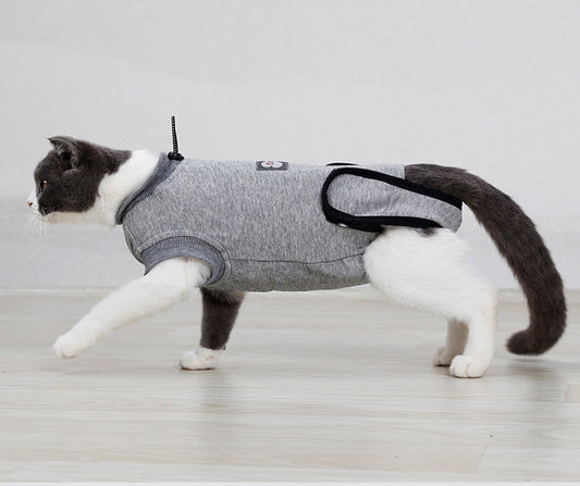 KFX-1047997 Post-Surgery Cat Recovery Suit - Anti-Licking Wound Protection and Comfort for Cats