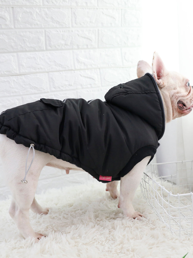KFX-1048253 Thickened Padded Jacket for Dogs - Casual Black Pet Vest