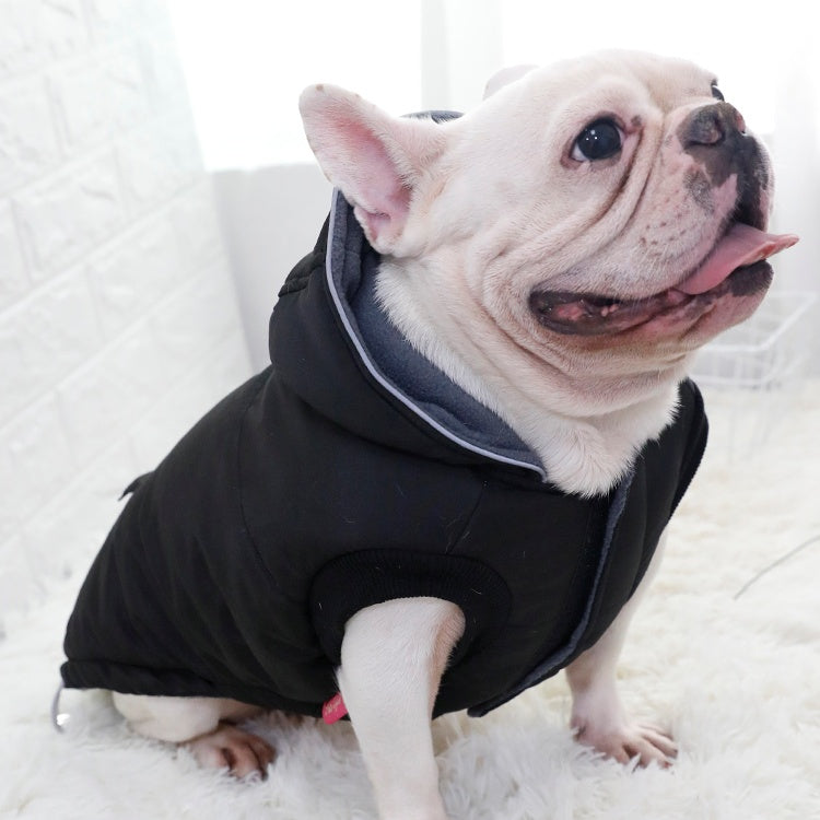 KFX-1048253 Thickened Padded Jacket for Dogs - Casual Black Pet Vest