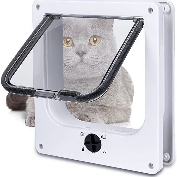 KFX-1049277 Interior Cat and Dog Door with Rotary Lock and Magnetic Closure - Weatherproof, Multiple Sizes Available