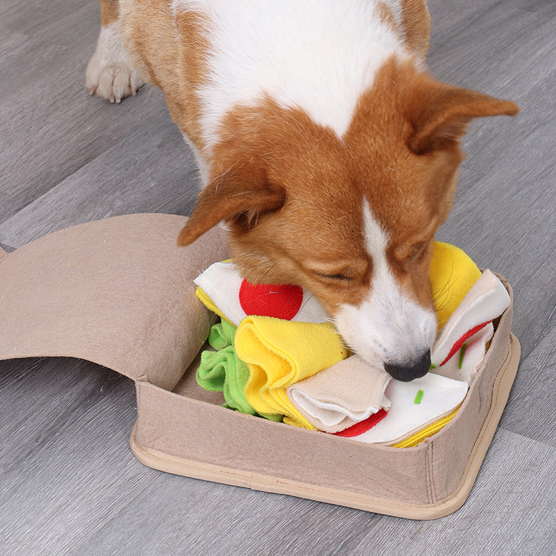 KFX-1054397 Beige Polyester Dog Sniffing Toy - 24.5x24.5x6 cm