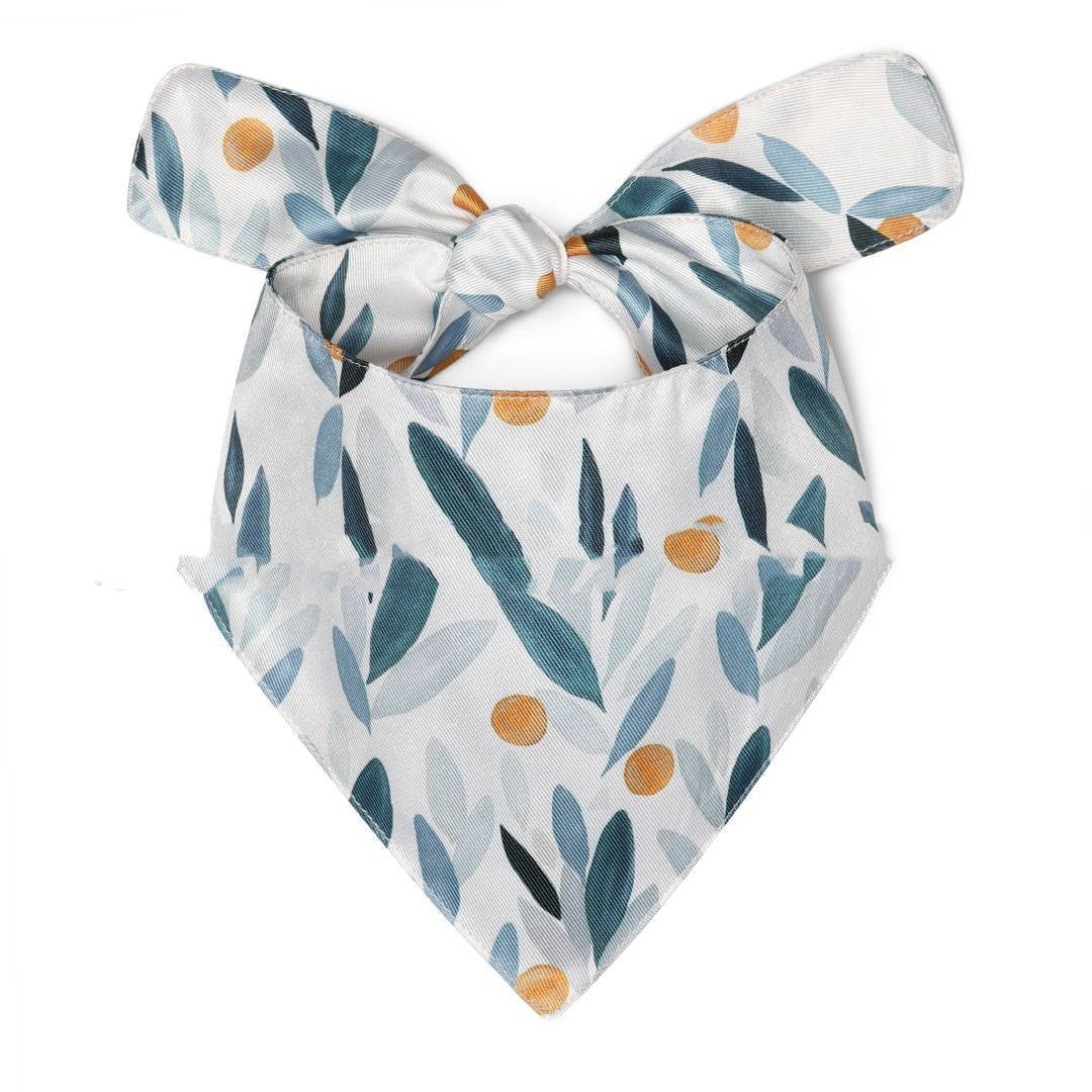 KFX-1056957 Summer Floral Pattern Dog Scarf and Saliva Towel in Various Colors
