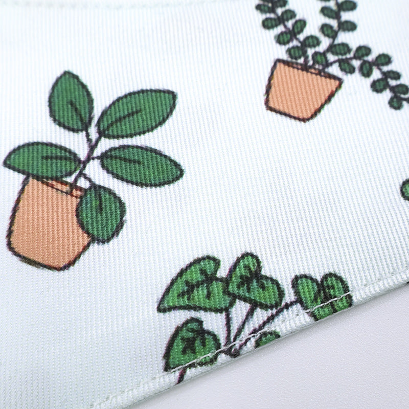 KFX-1056957 Summer Floral Pattern Dog Scarf and Saliva Towel in Various Colors