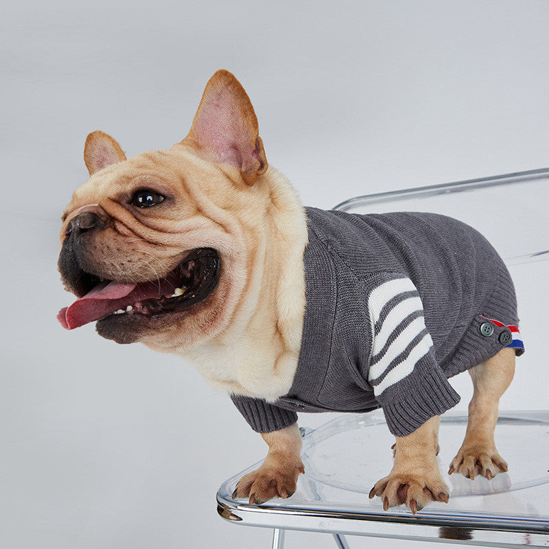 KFX-1057341 Cozy Cotton Knit Dog Sweater for Small and Medium-Sized Pets