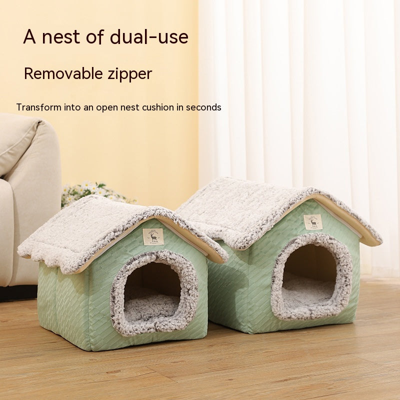 KFX-1059389 Self-Heating Thermal Pet Bed - Cozy Nest for Cats in Various Sizes