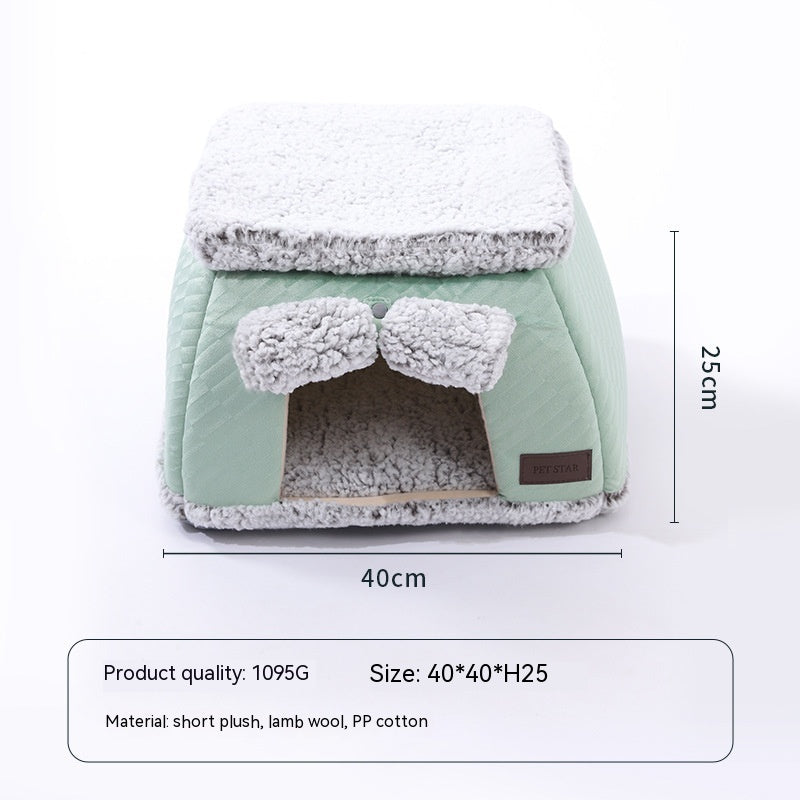 KFX-1059389 Self-Heating Thermal Pet Bed - Cozy Nest for Cats in Various Sizes