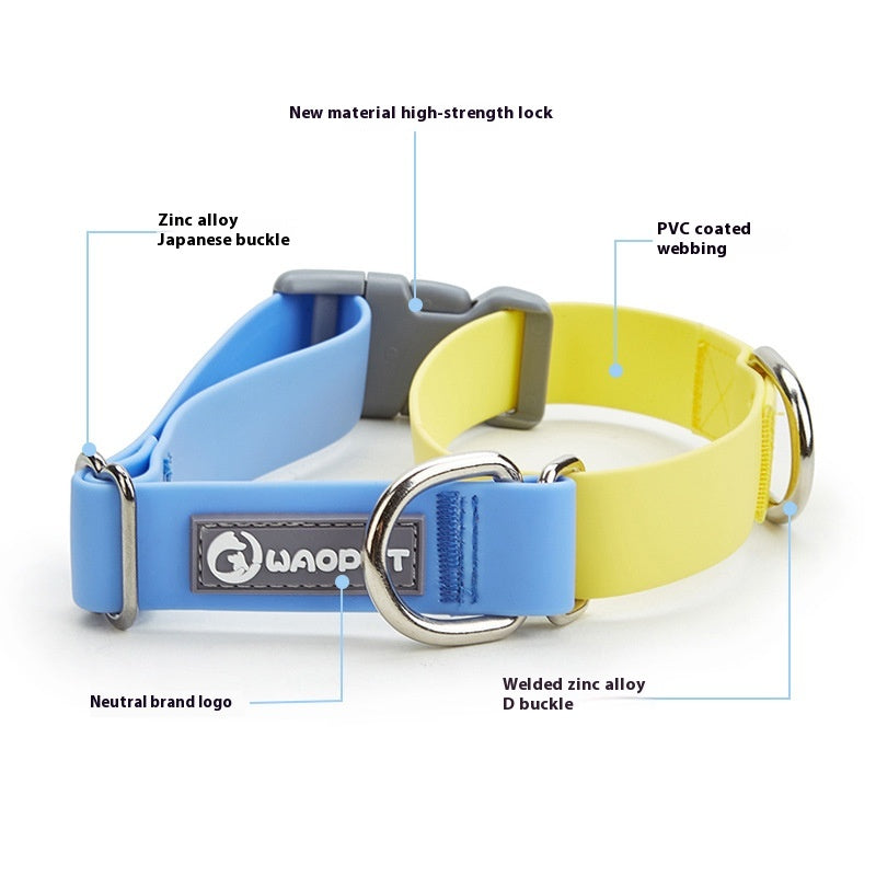 KFX-1064893 Waterproof Plastic Traction Collar and Rope Set for Pets - Multiple Color Options Available