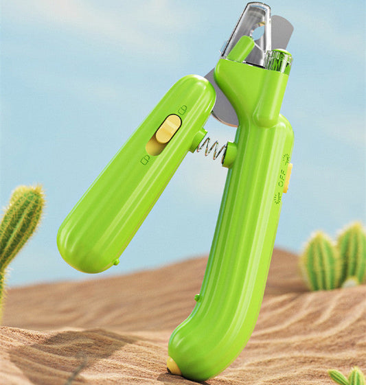 KFX-1068861 LED Multifunctional Pet Nail Clipper with Safety Features for Dogs and Cats