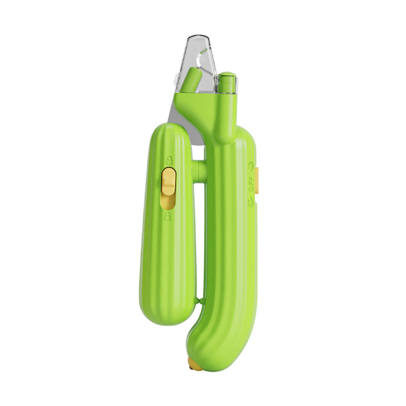 KFX-1068861 LED Multifunctional Pet Nail Clipper with Safety Features for Dogs and Cats