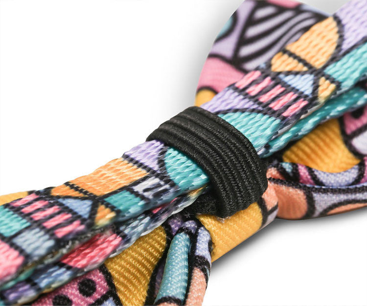 KFX-1072829 Cat Bow Tie Pet Collar in Various Stylish Designs, Adjustable Fit for Neck Circumference 18-30cm