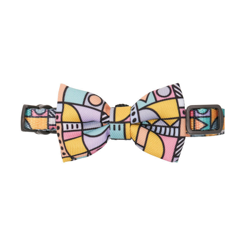 KFX-1072829 Cat Bow Tie Pet Collar in Various Stylish Designs, Adjustable Fit for Neck Circumference 18-30cm