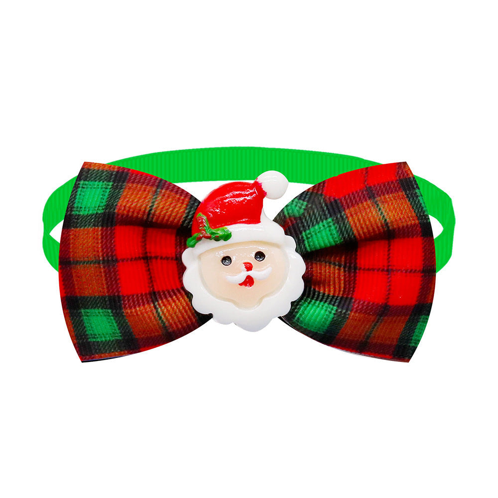 KFX-1073085 Plaid Bow Tie for Dogs and Cats – Adjustable Scarf Accessory for All Seasons