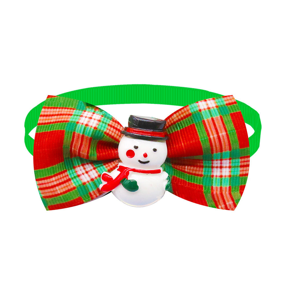 KFX-1073085 Plaid Bow Tie for Dogs and Cats – Adjustable Scarf Accessory for All Seasons