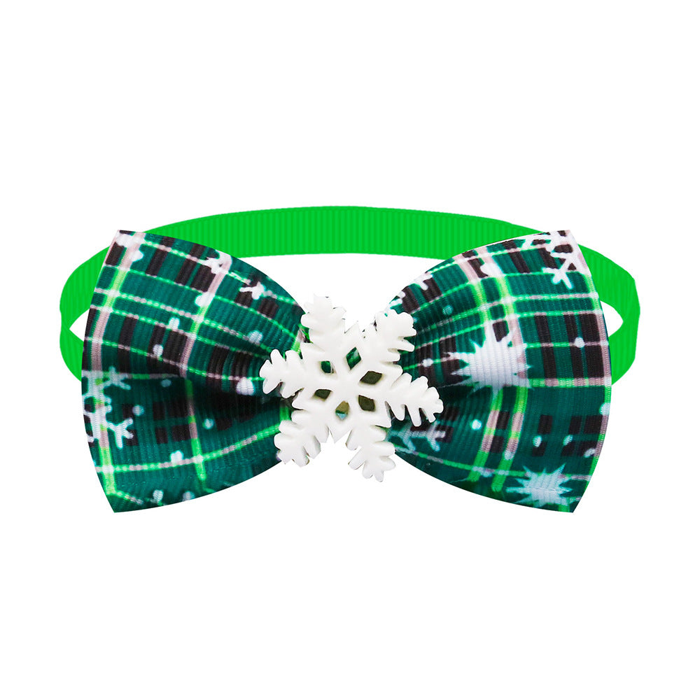 KFX-1073085 Plaid Bow Tie for Dogs and Cats – Adjustable Scarf Accessory for All Seasons